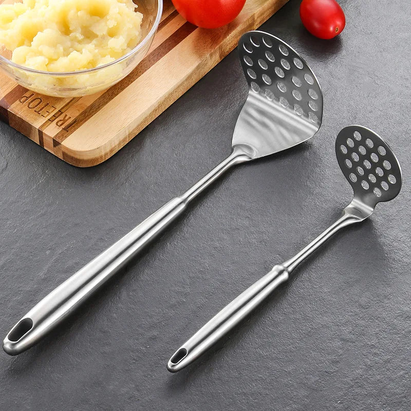 Axyaa Stainless Steel Food Crusher Manual Masher Potato Pumpkin Vegetable Tool Kitchen Accessories