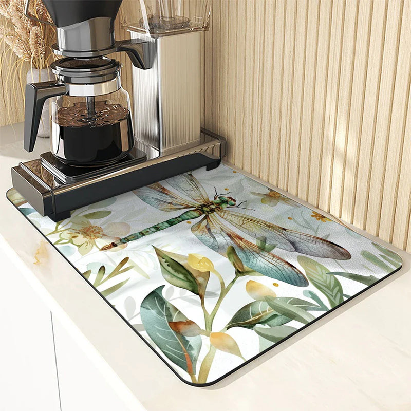 Axyaa Watercolor Drying Mat Absorbent Placemat Anti Slip Cup Table Mats