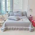 Axyaa Kapok Twill Bed Cover Set with Lace Trim and Pillowcases