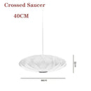 Axyaa White Fabric Lantern LED Pendant Chandelier for Modern Living Spaces