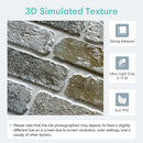 Axyaa Faux Brick Wall Stickers 3D Self-adhesive Panels, Waterproof 30x30cm Matt Decor