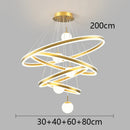 Axyaa Nordic Stair Chandelier Pendant Lights, Ceiling Light for Living Room Bedroom Dining Room