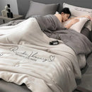 Axyaa Silk Summer Quilt: Embroidered Ice Cooling Comforter Bed Blanket