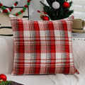 Axyaa Christmas Red Cotton Tufted Pillowcase - Festive Holiday Decor for Living Room