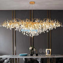 Axyaa Luxury Crystal Ceiling Chandelier: Modern Living Room Dining Bedroom Pendant Light
