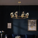 Axyaa Crystal Chandelier, Luxury Living Room Pendant Light, Bedroom Ceiling Lamp