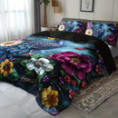 Axyaa Floral Duvet Cover Set with 2 Pillowcases - All-Season Animal Print, Breathable