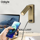 Axyaa LED Reading Wall Lamp, 350° Rotation, USB Interface for Home Decor Lighting