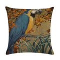 Luxury Bird Cotton Linen Cushion Cover by Axyaa for Home Decor