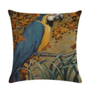 Luxury Bird Cotton Linen Cushion Cover by Axyaa for Home Decor