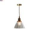 Axyaa Nordic Glass Chandelier Pendant Light - Vintage Brass Design