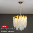 Axyaa Nordic Crystal Tassel Chandelier for Living Room: Luxury Indoor Ceiling Pendant Lights