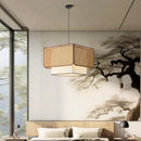 Axyaa Rattan Pendant Light: Minimalist Retro Design for Dining Table and Shop Décor