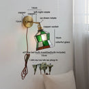 Axyaa Glass LED Wall Sconce Switch Living Room Kitchen Decor Light