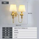 Axyaa Dual Head Crystal Brass Wall Lamp LED E14 Retro Bedroom Aisle Light