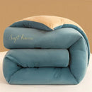 Axyaa Winter Milk Fleece Quilt | Thick Embroidered Cotton Single Quilt Core