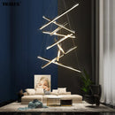 Axya Black Gold LED Chandelier for Modern Indoor Lighting