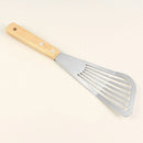 Axyaa Stainless Steel Fish Frying Shovel with Wooden Handle - Household Essential