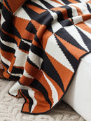 Axyaa Geometric Weighted Chunky Knit Blanket, Ultra Cozy for Fall/Winter, 50x78 Inch