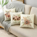 Axyaa Fall Pumpkin Sunflowers Linen Throw Pillowcase - Office, Bedroom Decor