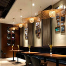 Axyaa Bamboo Weave Ceiling Light - Zen Retro Lighting for Restaurant Study Tatami Room
