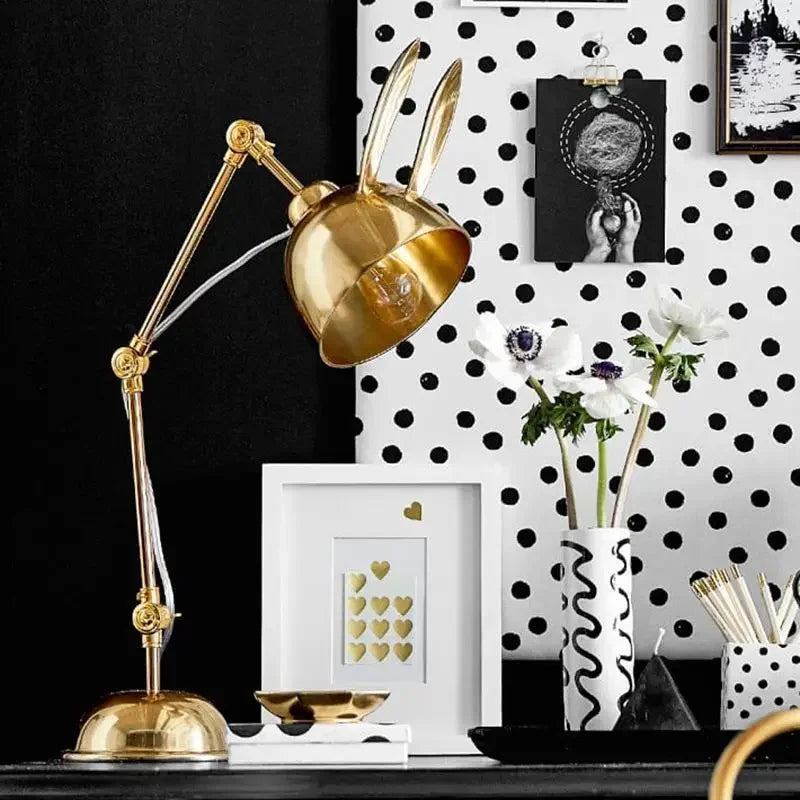 Axyaa Nordic Rabbit Desk Lamp for Creative Living Room Study Bedroom