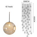 Axyaa Glass Stair Chandelier Modern Living Room Indoor LED Lighting