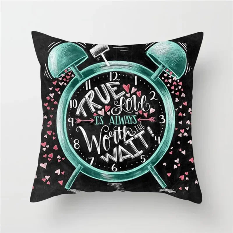 Axyaa Coffee Burger Wine Pie Juice Cushion Cover 45x45cm
