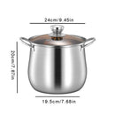 Axyaa Stainless Steel Large Capacity Soup Pot for Induction Gas Stove