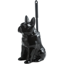 Axya French Bulldog Toilet Brush Holder: Cute Black and White Dog Bathroom Accessory