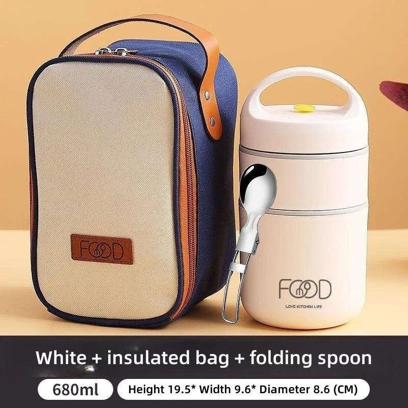 Axyaa Stainless Steel Insulated Porridge Lunch Box - 680ml
