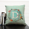 Axyaa 26 Letter Design Linen Sofa Cushion Cover 45x45cm Pillow Case for Bedroom & Living Room