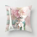 Axyaa Retro Floral Rose Print Pillowcase for Farmhouse Decor 45*45cm
