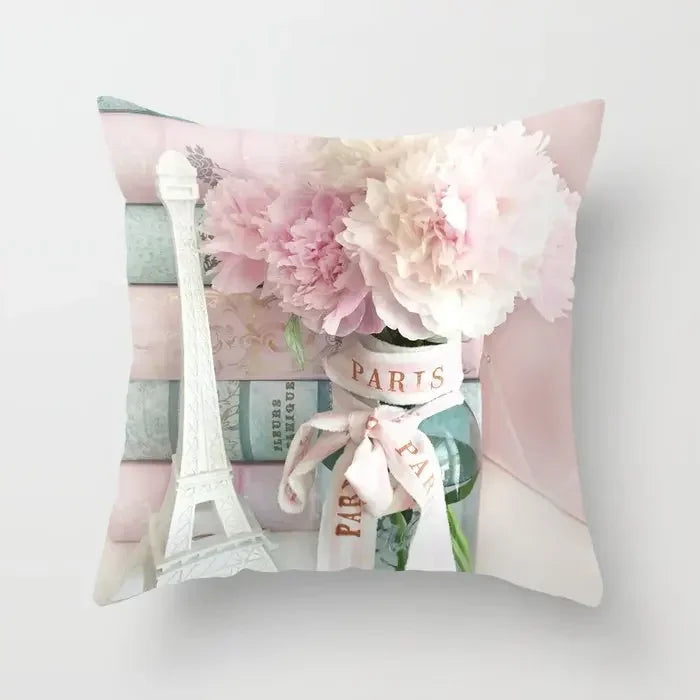 Axyaa Retro Floral Rose Print Pillowcase for Farmhouse Decor 45*45cm
