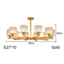 Axyaa Modern Minimalist Black Chandelier LED Indoor Hanging Light