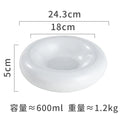 Axyaa Ceramic Concave Soup, Dessert, Sushi Plate - Retro Creative Design