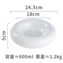 Axyaa Ceramic Concave Soup, Dessert, Sushi Plate - Retro Creative Design
