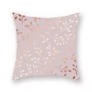 Axyaa Pink Gold Geometry Polyester Pillow Case 45*45cm Square