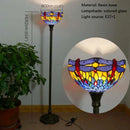 Axyaa Stained Glass Tiffany Floor Lamp - Vintage American Retro Style