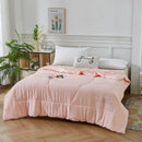 Axyaa Antibacterial Wrinkle Yarn Washed Cotton Fleece Summer Quilt