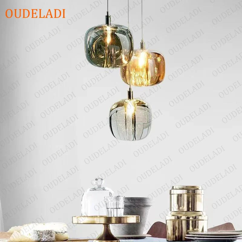 Axya Crystal Pendant Lights: Elegant Home Decor and Kitchen Island Illumination