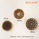 Axyaa Nordic Rattan Wall Plate Decor - INS Style Wall Decoration
