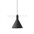 Axyaa White Terrazzo E27 Pendant Lamp: Nordic LED Light Fixture for Home Decor