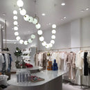 Axyaa Pearl Glass Necklace LED Chandelier - Elegant Interior Decor Lighting