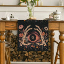 Axyaa Halloween Table Runner Farmhouse Decor Holiday Party Branches Flowers Leaves