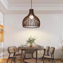 Axyaa Walnut Wood Chandelier Pendant Light for Bedroom & Dining Room