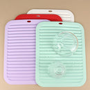 Axyaa Silicone Wave Pattern Drain Pad for Kitchen and Household - Heat-Resistant Non-Deformable Drain Pad