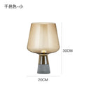 Axyaa Nordic Concrete Table Lamp Gray Glass Bedside Study Light
