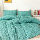 Axyaa Clipping and Carving Microfiber Duvet Cover Set for King Bed