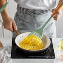 Axyaa Silicone Utensils Set with Wooden Handle, Non-stick Spatula Cookware Kit